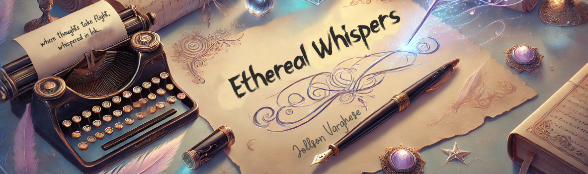 Ethereal Whispers: where thoughts take flight, whispered in Ink- by Jollson Varghese